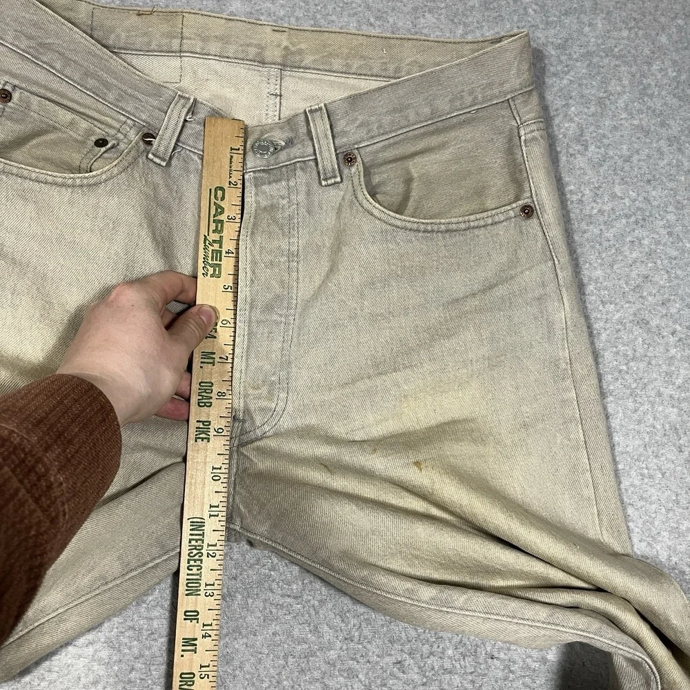 Vintage Levis Jeans Mens 33x30 (Fit 32x28) Gray 501xx Straight Made in USA 80s